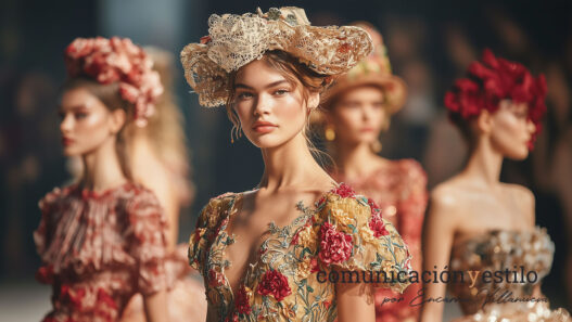 modelo en desfile de Alta Costura en artículo sobre su origen.