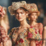 modelo en desfile de Alta Costura en artículo sobre su origen.